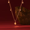 Gold plated star charm necklace with cubic zirconia stones for women – elegant jewelry piece
